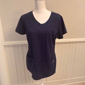Grey’s Anatomy Professional by Barco Uniform, Navy V-Neck Short Sleeve Top